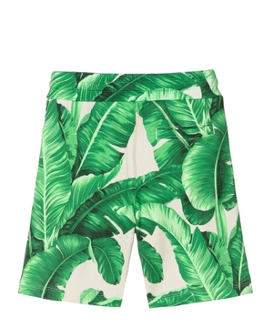 Leaf printed shorts