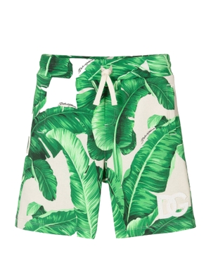 Leaf printed shorts