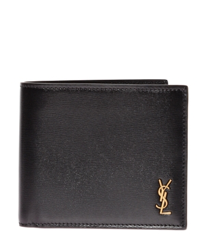 Кожаный кошелёк с деталью логотипа