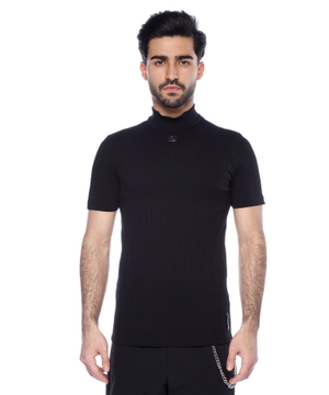 Short sleeve turtleneck with logo detail