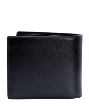 Leather wallet with logo detail