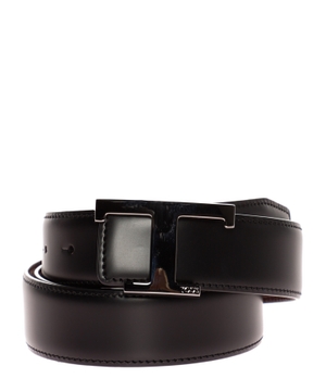 Leather belt with logo detail