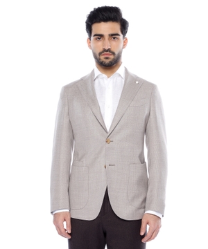 Long sleeve blazer with button fastening