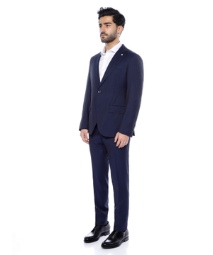 Straight-fit wool suit