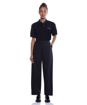 High-waist wide-leg trousers