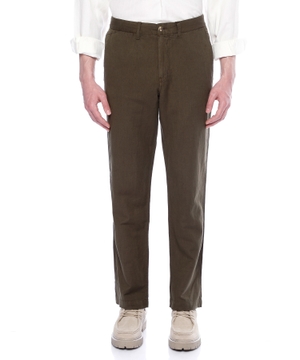 Straight-fit linen trousers