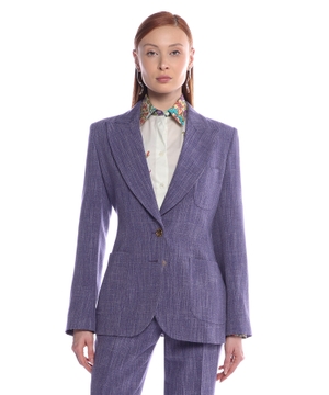 Blazer with button fastening