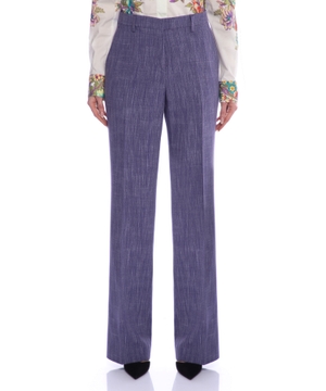 High-waist straight-fit trousers