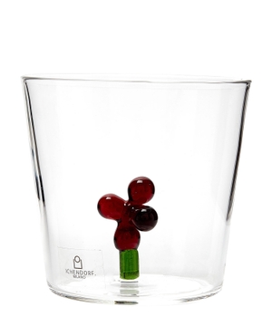 Glass with berries decoration