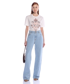 High-waist wide-leg jeans