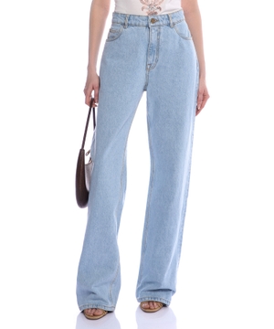 High-waist wide-leg jeans