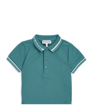 Short sleeve polo with logo detail