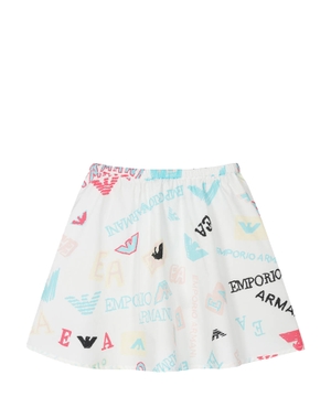 Elastic waist shorts with print