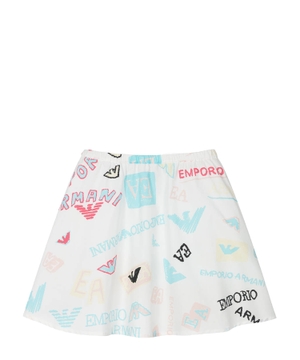 Elastic waist shorts with print