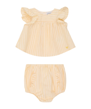 Striped top and shorts set