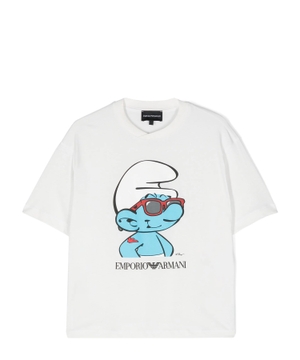 "The Smurfs" printed short sleeve T-shirt