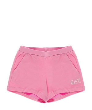 Logo printed elastic waist shorts