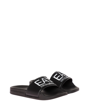 Rubber sandals with logo detail