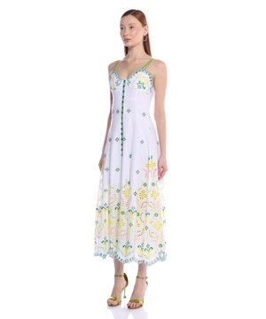 Embroidered maxi dress