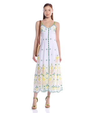 Embroidered maxi dress