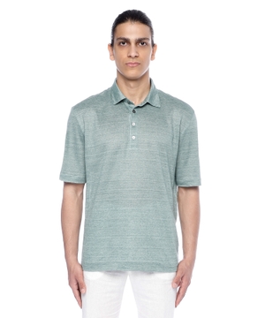 Short sleeve polo with classic collar