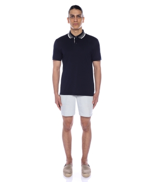 Short sleeve polo with classic collar