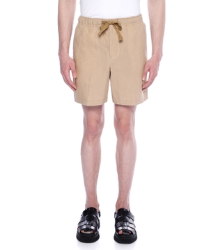 Linen shorts with elastic waist