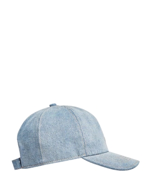 Logo-patch denim cap