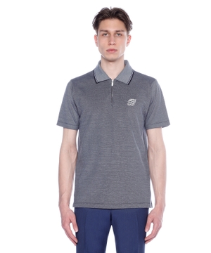 Active Gradient polo with zipped collar