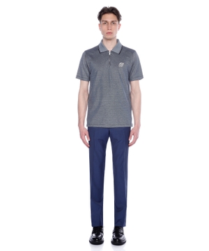 Active Gradient polo with zipped collar