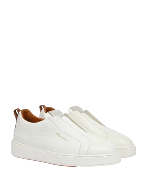 Logo leather sneakers