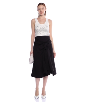 Knotted midi skirt