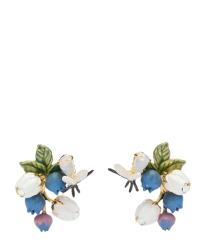 Earrings with flowers detail