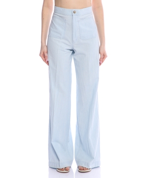 Linen wide-leg pants