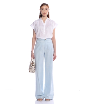 Linen wide-leg pants