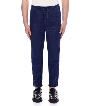 Straight fit trousers with elastic waist