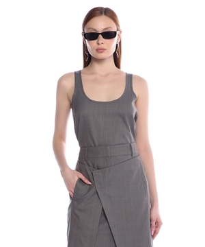 Sleeveless wool top