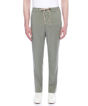 Straight fit trousers with elastic waist