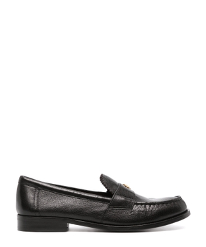 Logo detailed leather loafers