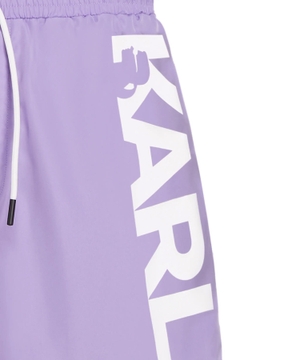 Logo-print drawstring swim shorts