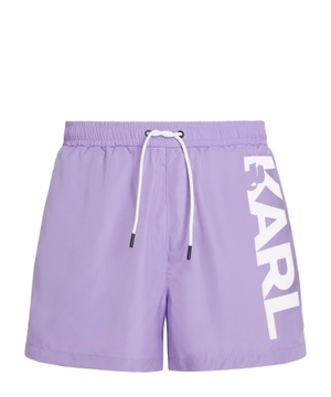 Logo-print drawstring swim shorts