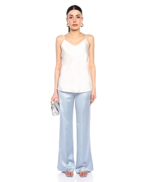 High-waist wide-leg trousers