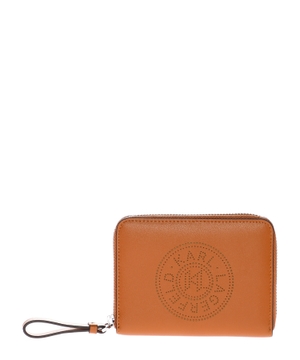 Logo details leather wallet