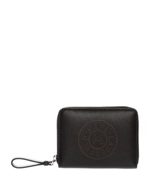 Logo detail leather wallet