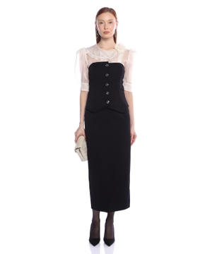 Silk blouse with rose details