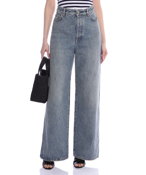 High-waist wide-leg jeans