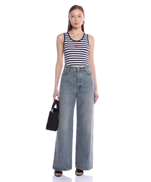 High-waist wide-leg jeans
