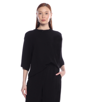 Bead-embellished T-shirt
