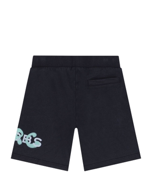 Logo printed elastic-waist shorts