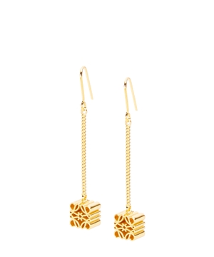 Anagram drop earrings